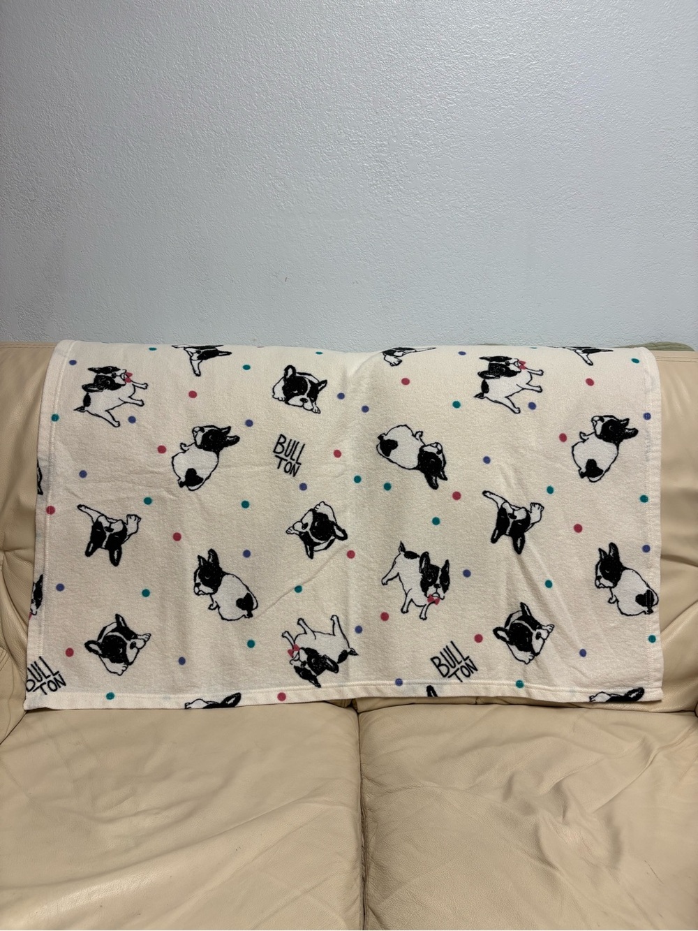 BULLTON Japan Cream Small Blanket French Bulldog Frenchie
